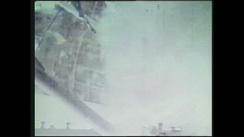 1990s: space shuttle engines being tested in NASA facility, scientists in Vídeo Stock 136854038