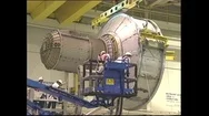 1990S: United States: Construction Of Iss On Earth. Exterior View Of Iss In Stock Footage