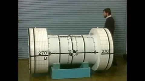 1991 - All the circuitry and data recording that goes into a nuclear waste cask Stock Footage 93332048