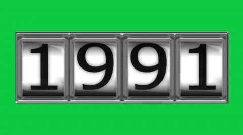 1991 on billboard Stock Footage 10598396