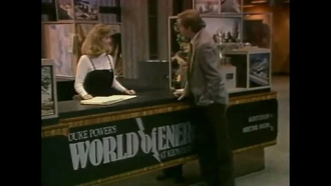 1991 - A man explains the increased postwar popularity of nuclear energy. Stock Footage 93331991