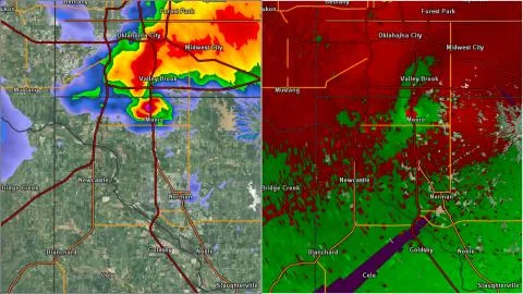 1999 Moore OK Tornado Doppler Radar Stock Illustration