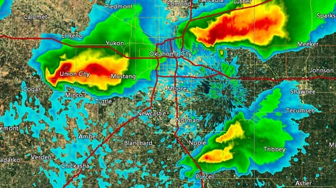 1999 Moore OK Tornado Radar  Stock Footage 68608372