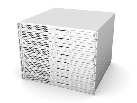 19inch server stack. Stock Illustration