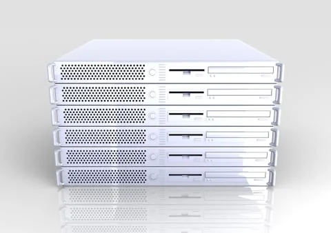 19inch server stack Stock Illustration