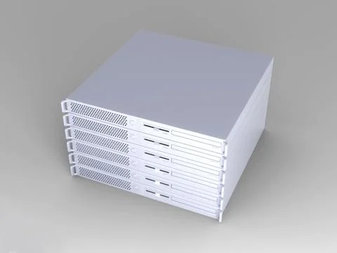 19inch server stack Stock Illustration