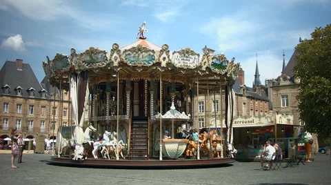 19th century carousel Stock Footage 40437774