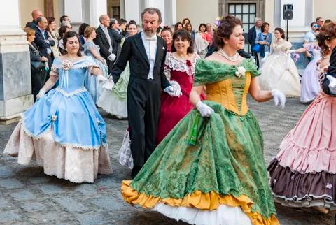 The 19th century dance. Stock Photos
