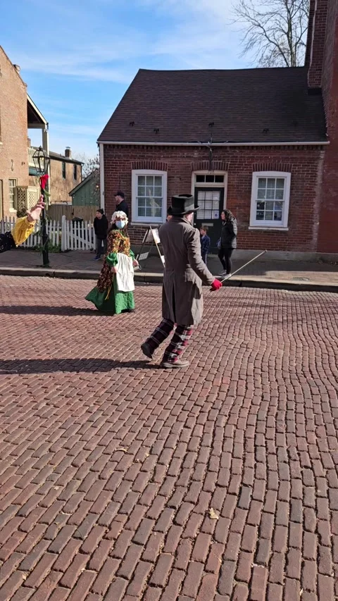 19th-Century Reenactors at St. Charles Christmas Traditions Parade Stock Footage 317128151