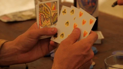 19th Century Working-Class Hands Gambling and Playing Cards Vidéo 99749581