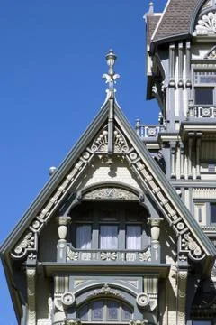 19th xix century upper class restored historic heritage house high gables ext Stock Photos