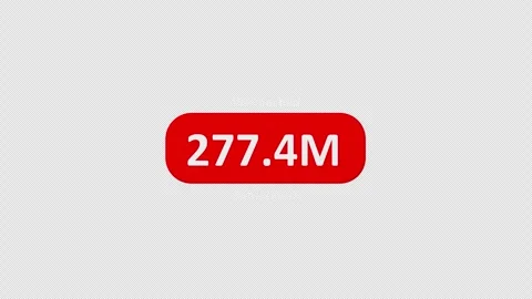 1B Subscriber Counter Animation Video stock 342310876