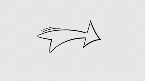 1Hand drawn pointer arrow doodle element set with different contour and curved s Video stock 335711544