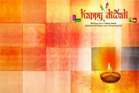 1lampyelloworangeSquareDecorativeBackground Stock Illustration