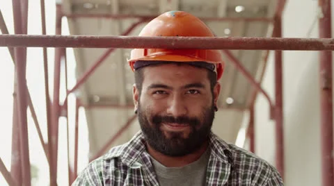1of11 Young man at work in construction site, manual worker Video stock 26388881