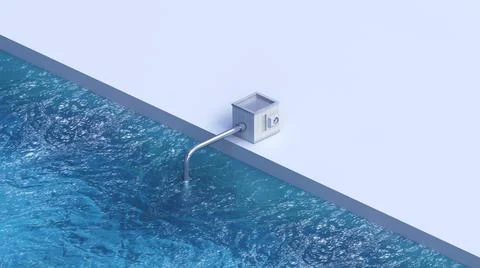 1.Pump process for pumping water. Process Control Water Purification system. Stock Illustration