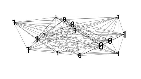 1s and 0s Decentralized Network Vídeo Stock 130955860