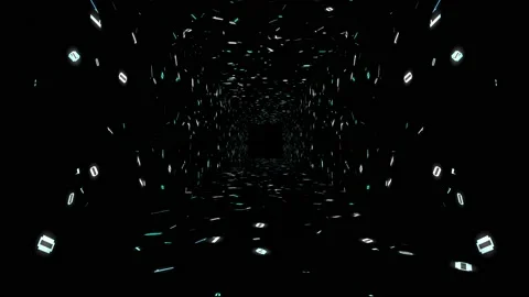 1s and 0s Programing Computer Code Technology in a Seamless Tunnel Loop - Stock Footage 130299140