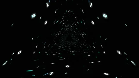 1s and 0s Programing Computer Code Technology in a Seamless Tunnel Loop - Stock Footage 130299174