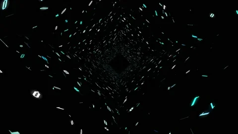 1s and 0s Programing Computer Code Technology in a Seamless Tunnel Loop - Stock Footage 130299184