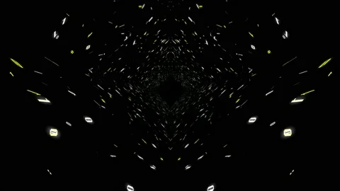 1s and 0s Programing Computer Code Technology in a Seamless Tunnel Loop - Stock Footage 130321311