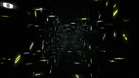 1s and 0s Programing Computer Code Technology in a Seamless Tunnel Loop - Stock Footage 130321325