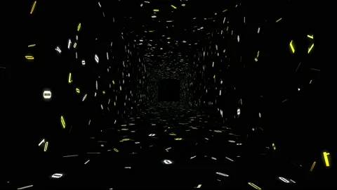 1s and 0s Programing Computer Code Technology in a Seamless Tunnel Loop - Stock Footage 130321348