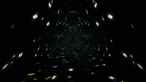 1s and 0s Programing Computer Code Technology in a Seamless Tunnel Loop - Stock Footage 130321407