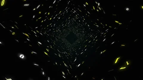 1s and 0s Programing Computer Code Technology in a Seamless Tunnel Loop - Stock Footage 130321425