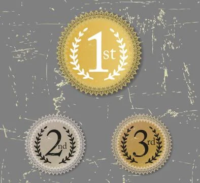 1st 2nd 3rd medal Stock Illustration