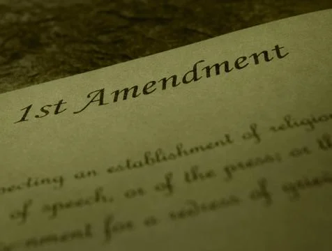 1st Amendment of the US Constitution Stock Photos