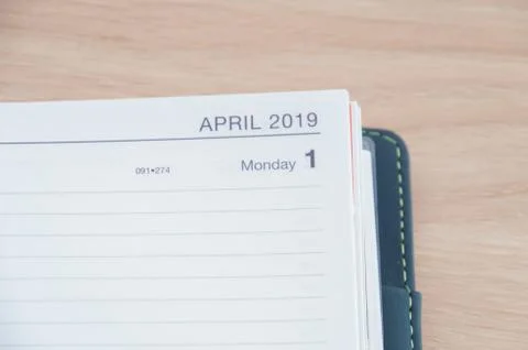 1st April diary Stock Photos