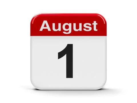 1st August Stock Illustration