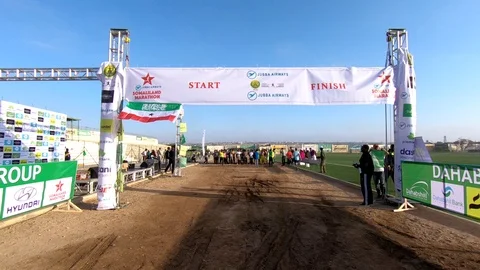 1st-ever Somaliland Marathon  Stock Footage 90667089
