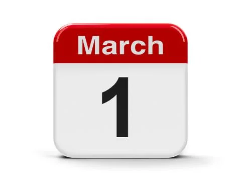 1st March Stock Illustration