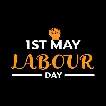 1st may labour day typography vector art for Labour day Stock Illustration