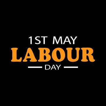 1st may labour day typography vector art for Labour day Stock-Illustration