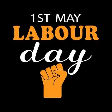 1st may labour day typography vector art for Labour day Stock-Illustration