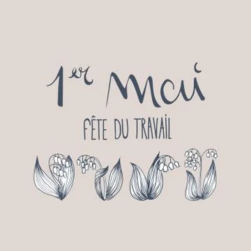 1st may thrush flower Stock Illustration