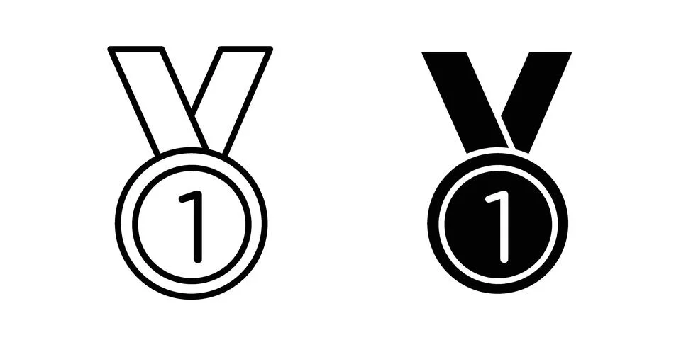 1st place icon bundle for website design projects Stock Illustration