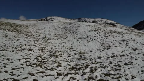 1st snow on the mountains Stock Footage 290028897