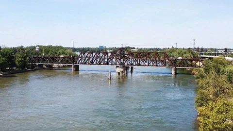 1st Street Bridge Stock Footage 125293433