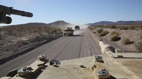 1st Tank Bn. blasts through Exercise Desert Scimitar 2014 Stock Footage 38915293