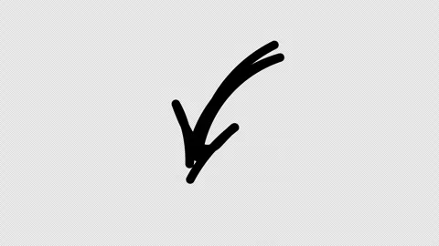 1Underline arrow scribbles graphic animation. Alpha channel Video stock 312271380