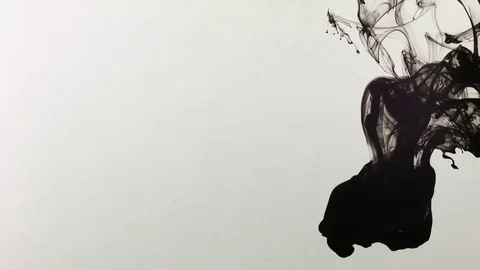 2 in 1 Ink Drops In Water. Ink Bleeds. Ink drops. Vídeo Stock 79809526