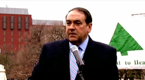 (2 of 2) Mike Huckabee talks about Pro-Life Stock Footage 10716972
