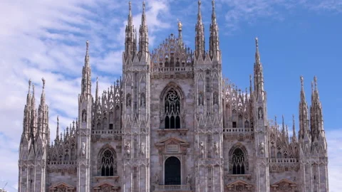 2 Of 5 Time-lapse Of Duomo Cathedral In Milan Italy Stock Footage 131338536