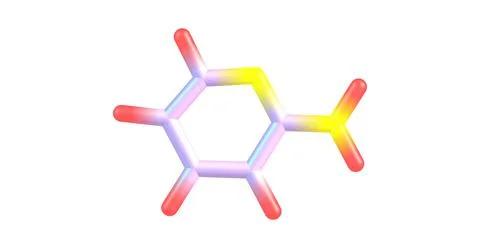 2-Aminopyridine molecular structure isolated on white Stock Illustration