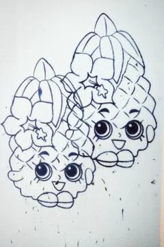 2 ananas skulls Stock Photos