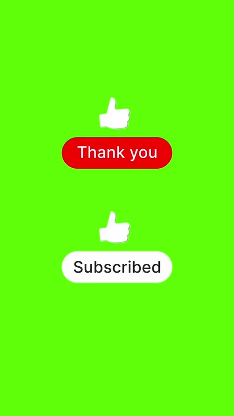2 Animated Subscription Buttons Pack - Green Screen - 4K Vertical Stock Footage 326916742